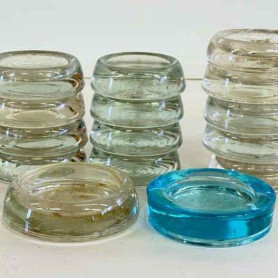 Vintage Glass Furniture Sliders
