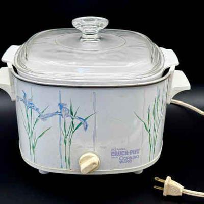 Rival Crock-Pot with Corningware: Shadow Iris 3 Quart Casserole + Glass Lid 3753
