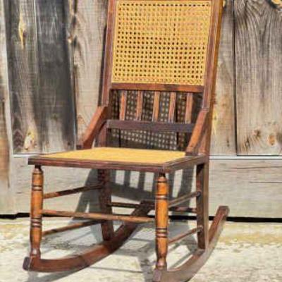 Stately Cane Rocker
