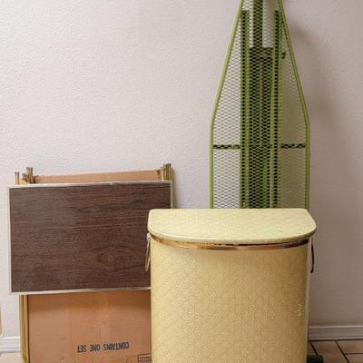 Vintage! Detecto Laundry Basket, Sears Ironing Board & King-Size Tray Tables...