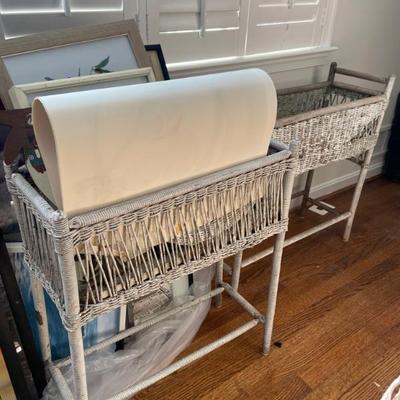 Wicker plant stands