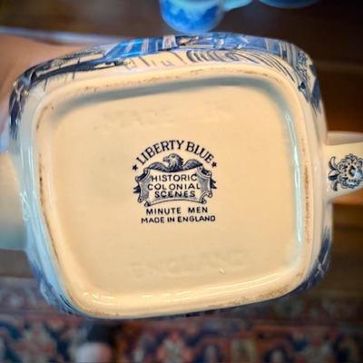 Wedgwood blue transferware china