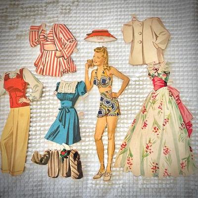Vintage Hedy Lamar paper dolls - many vintage paper dolls from 1940s, 50s, and 60s available