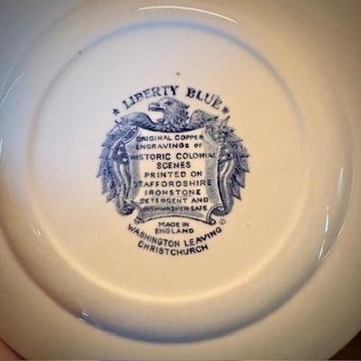 Wedgwood blue transferware china