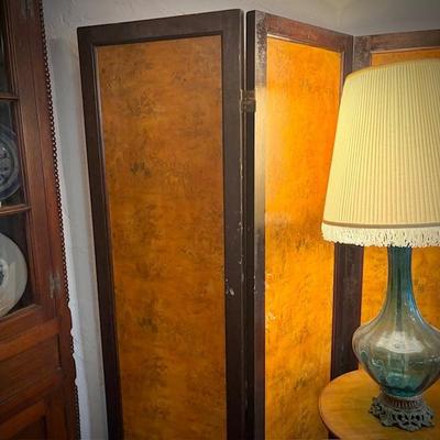Antique 5-panel screen with European scenes