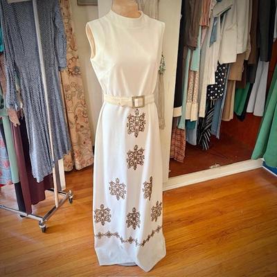 Vintage mid-century white formal