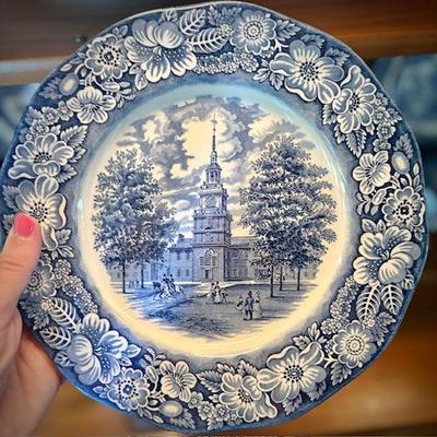 Wedgwood blue transferware china