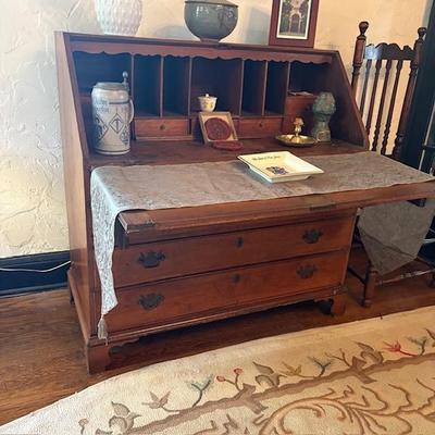 Antique slant-top writing desk mid-1800s