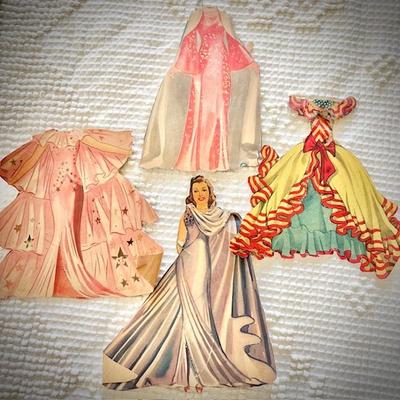 Vintage Hedy Lamar paper dolls - many vintage paper dolls from 1940s, 50s, and 60s available