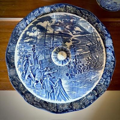 Wedgwood blue transferware china