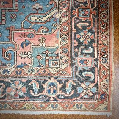 Antique Heriz oriental 7.5' x 10' rug