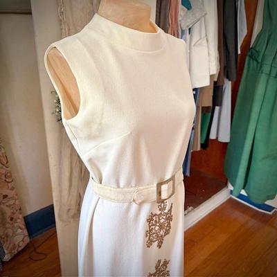 Vintage mid-century white formal