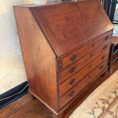 Antique slant-top writing desk mid-1800s