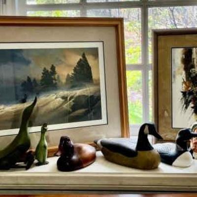 https://ctbids.com/estate-sale/34673/item/3890016/Doulton-Jugs-Handcarved-Wooden-Ducks-Signed-Artwork