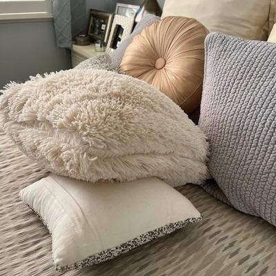 Dozens of throw pillows
