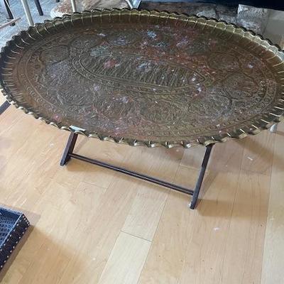 Brass table and stand