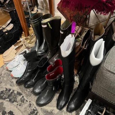 Hugenumber of designer  boots 