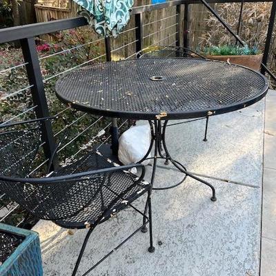 Outdoor table and two chairs