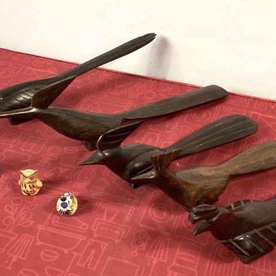 Birds Of A Feather - Carved Wooden Birds & Others
