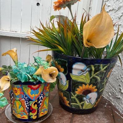 Talevera Mexican Pots (2)
