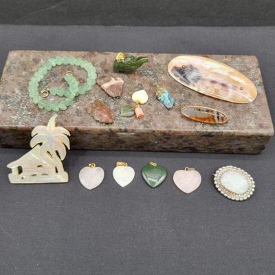 34 Antique Jewelry with Gemstones Mother of Pearl