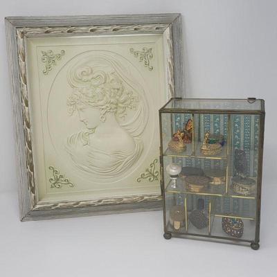 85 pill trinket boxes curio & cameo wall art