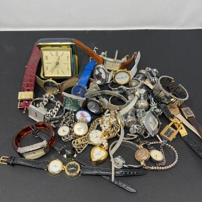 94 bulova travel clock and quartz wristwatches