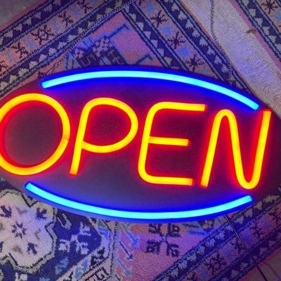 2 Neon Business Open Sign