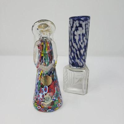 7 Murano Glass Angel Bud Vase