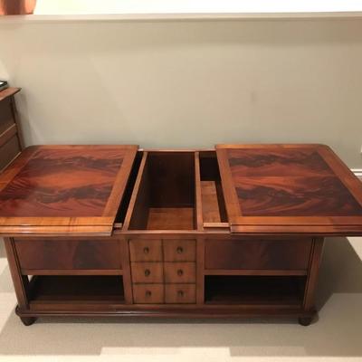 Sale Photo Thumbnail #143: rosewood coffee table with storage $1,500
reserve
47 X 34 X 18"