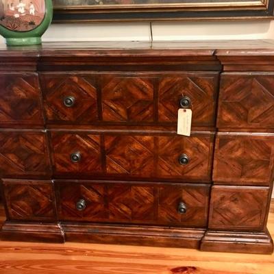 Theodore Alexander distressed chest from Southeastern Galleries $499