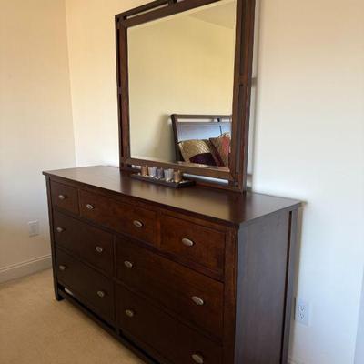 Queen Bedroom Set- Queen bed, dresser with mirror and one nightstand.  All excellent condition 
