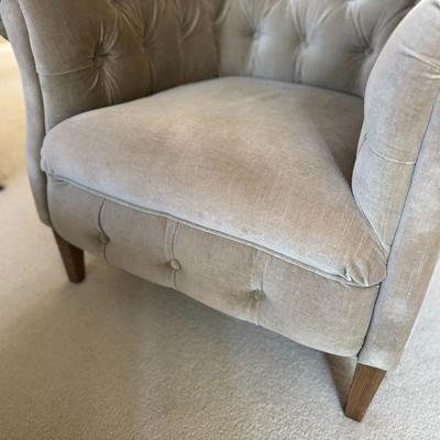 Restoration Hardware Kensington Chair in performance velvet upholstery 