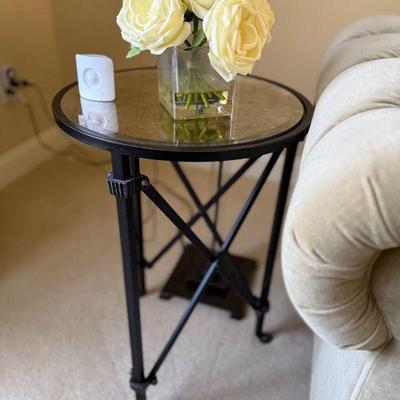 Ballard Designs Olivia Mirrored Side Table, 17"