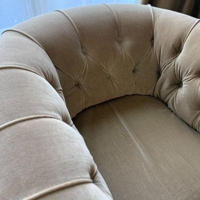 Restoration Hardware Kensington Chair in performance velvet upholstery 