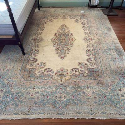 Antique Persian handwoven wool rug, 104” xx147”