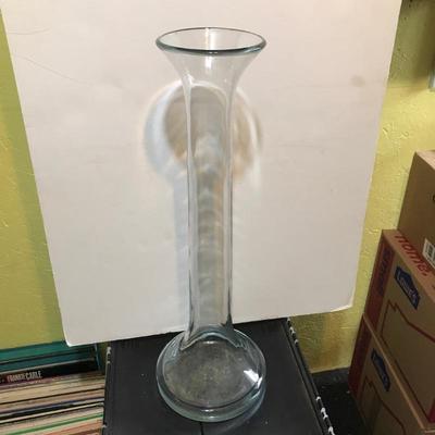 Clear Glass Floor Vase