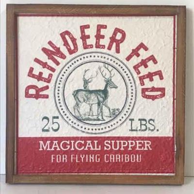 Reindeer Feed Framed