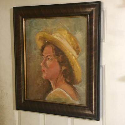 Lady with Hat Painting