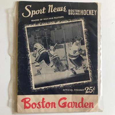 Boston Garden Sports-News Official Program Bruins '57-'58