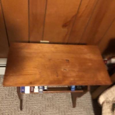 Vintage Small Table w/ bookshelf underneath