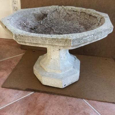 Low Stone Bird Bath