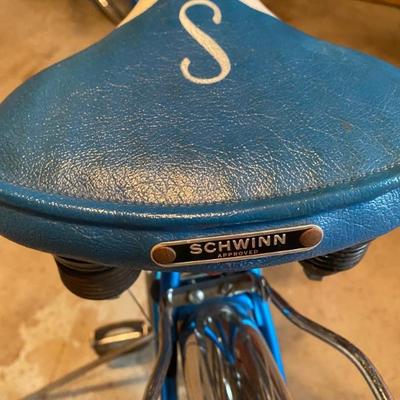 Original Schwinn Seat with Brass Schwinn Plate on Back