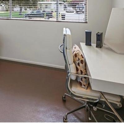 Beautiful contemporary white high back chair w sleek modern table 