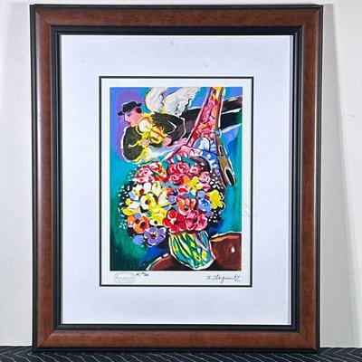 ZAMY STEYNOVITZ (Polish/Israeli 1951-2000) SERIGRAPH | Angel at Night. Serigraph. 15.5 x 11 in. Sight. Signed & numbered “24/65” on...