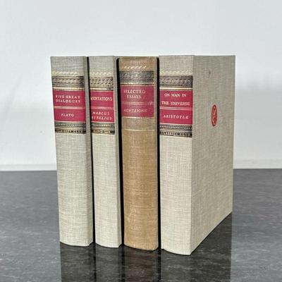 (4pc) PHILOSOPHY BOOKS | Classics Club published philosophy books including: Plato “Five Great Dialogues” Aristotle “On Man in The...