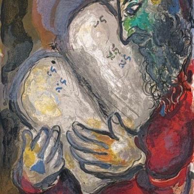 Marc Chagall (1887-1985), Lithograph | He Wrote in The Tables of The World. Lithograph on paper. 18 x 13 in. sight. Labeled on verso. -...