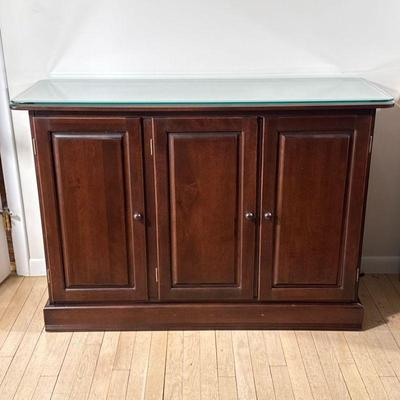 CANADEL SIDEBOARD | Wood sideboard with silverware drawer and 2 shelves. - h. 33 x w. 48 x d. 17.5 in