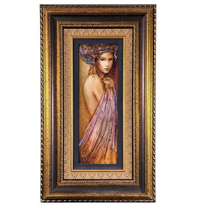 Csaba Markus (Hungarian b. 1953) GICLEE | Venus au Bain. Embellished Giclee on canvas. 19 x 6.5 in. Canvas. Signed lower left, labeled on...