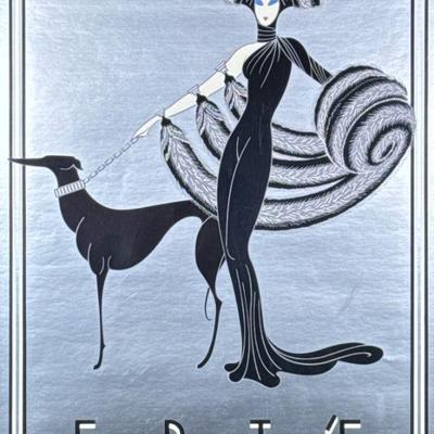ERTE SIGNED PRINT | Romain de Tirtoff (1892-1990) Symphony in Black. Poster print. 26 x 19 in. Sight Signed lower right, Certificate of...